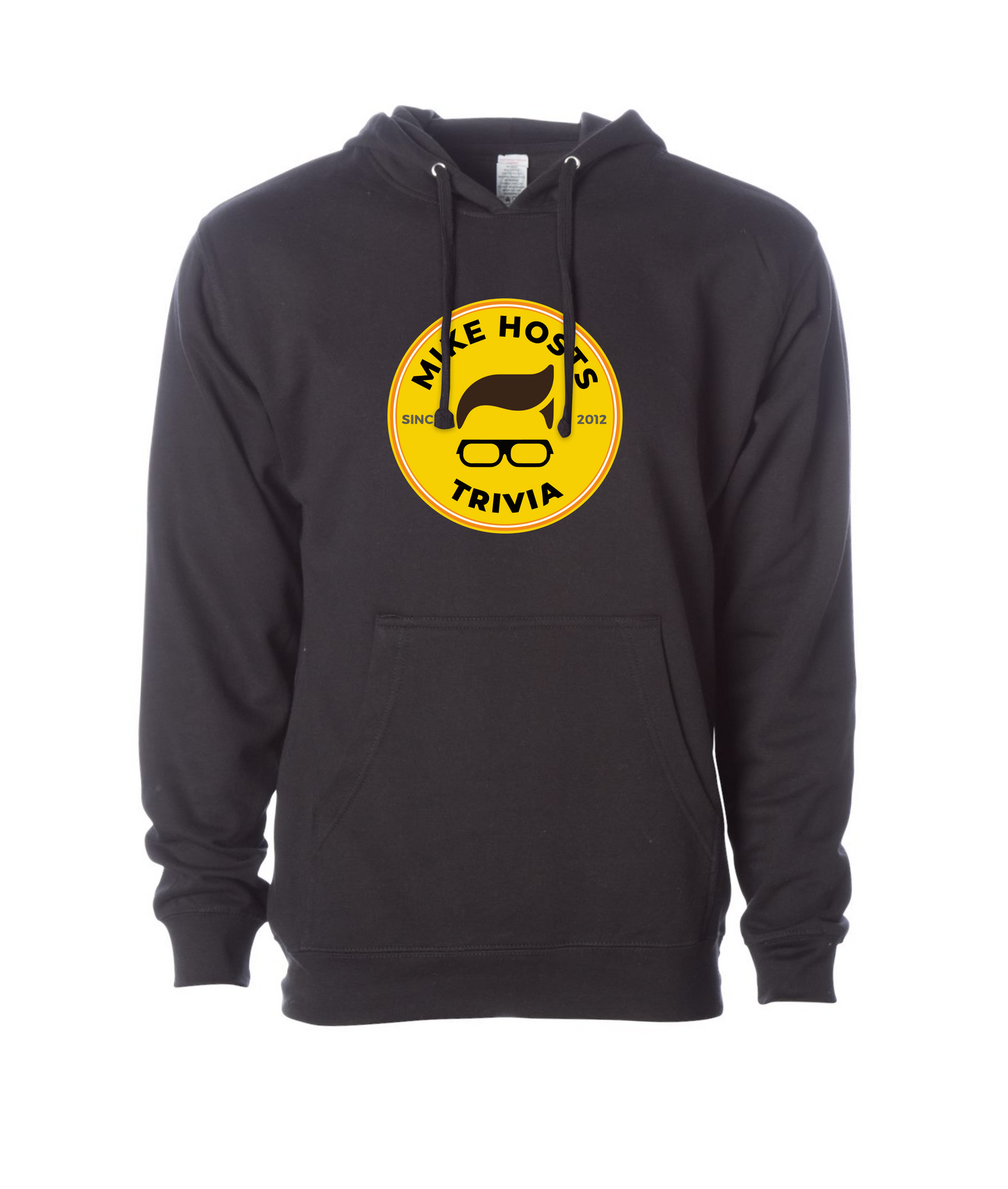 Trivia Mike Yellow Logo (DTG) Black Hoodie