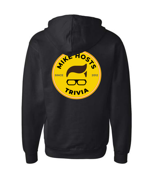 Trivia Mike Yellow Logo (DTG) Black Zip Hoodie