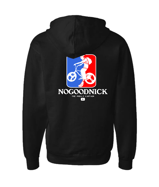 The Philly Captain's Merch is Fire - No Good Nick - Black Zip Up Hoodie