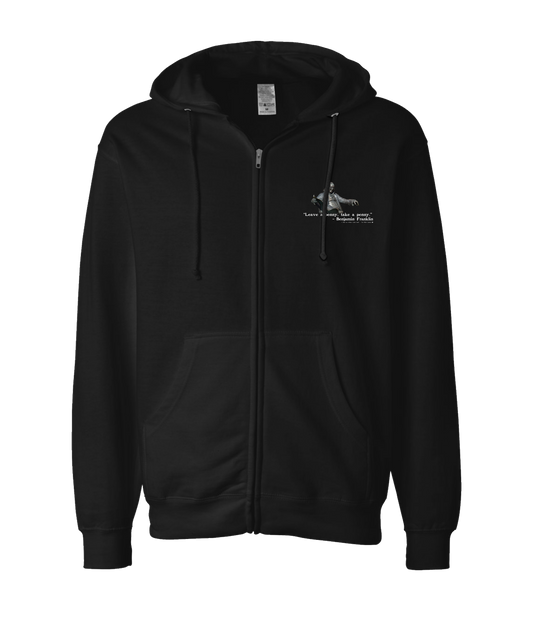 The Philly Captain's Merch is Fire - Leave a penny, take a penny - Black Zip Up Hoodie