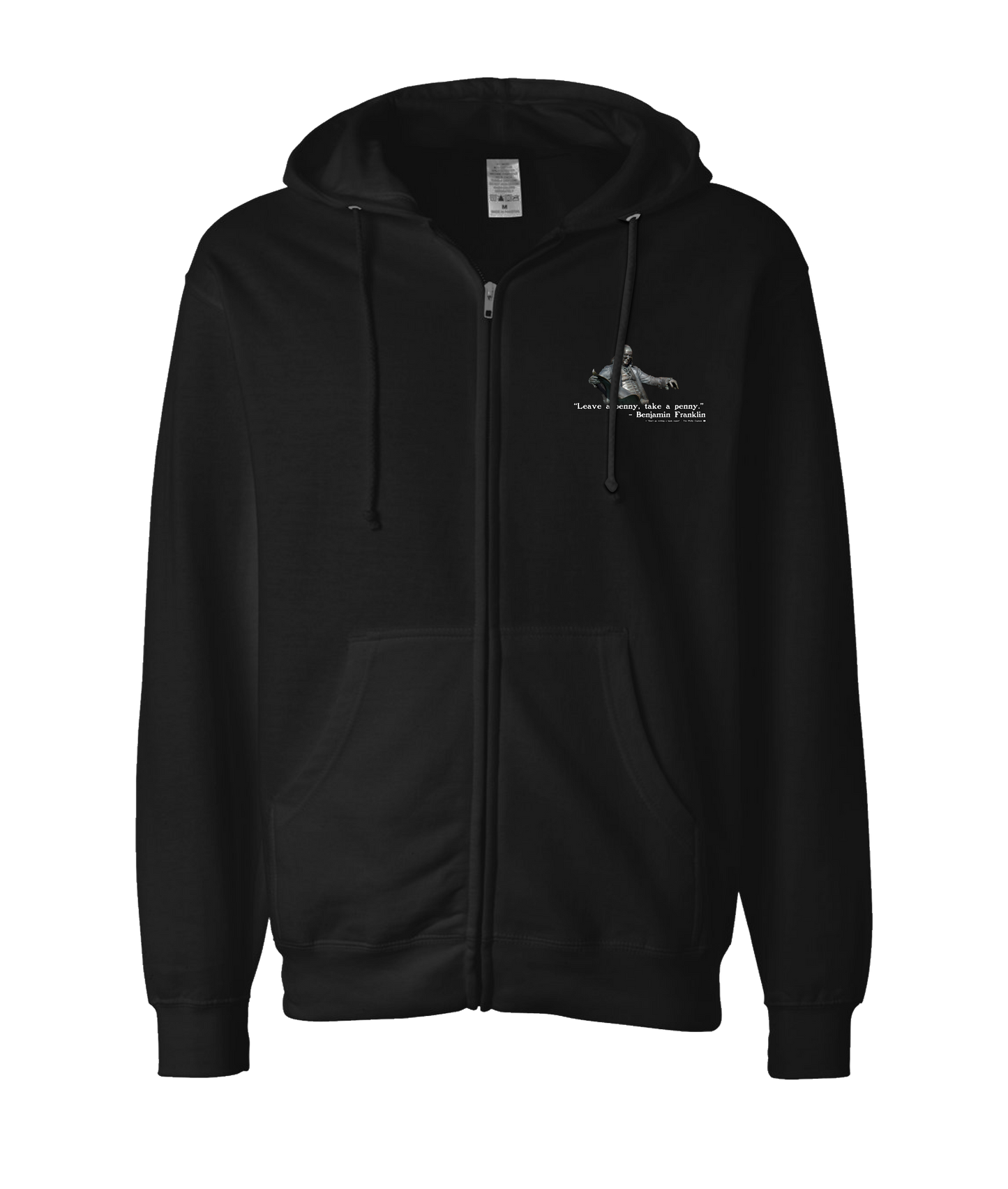 The Philly Captain's Merch is Fire - Leave a penny, take a penny - Black Zip Up Hoodie