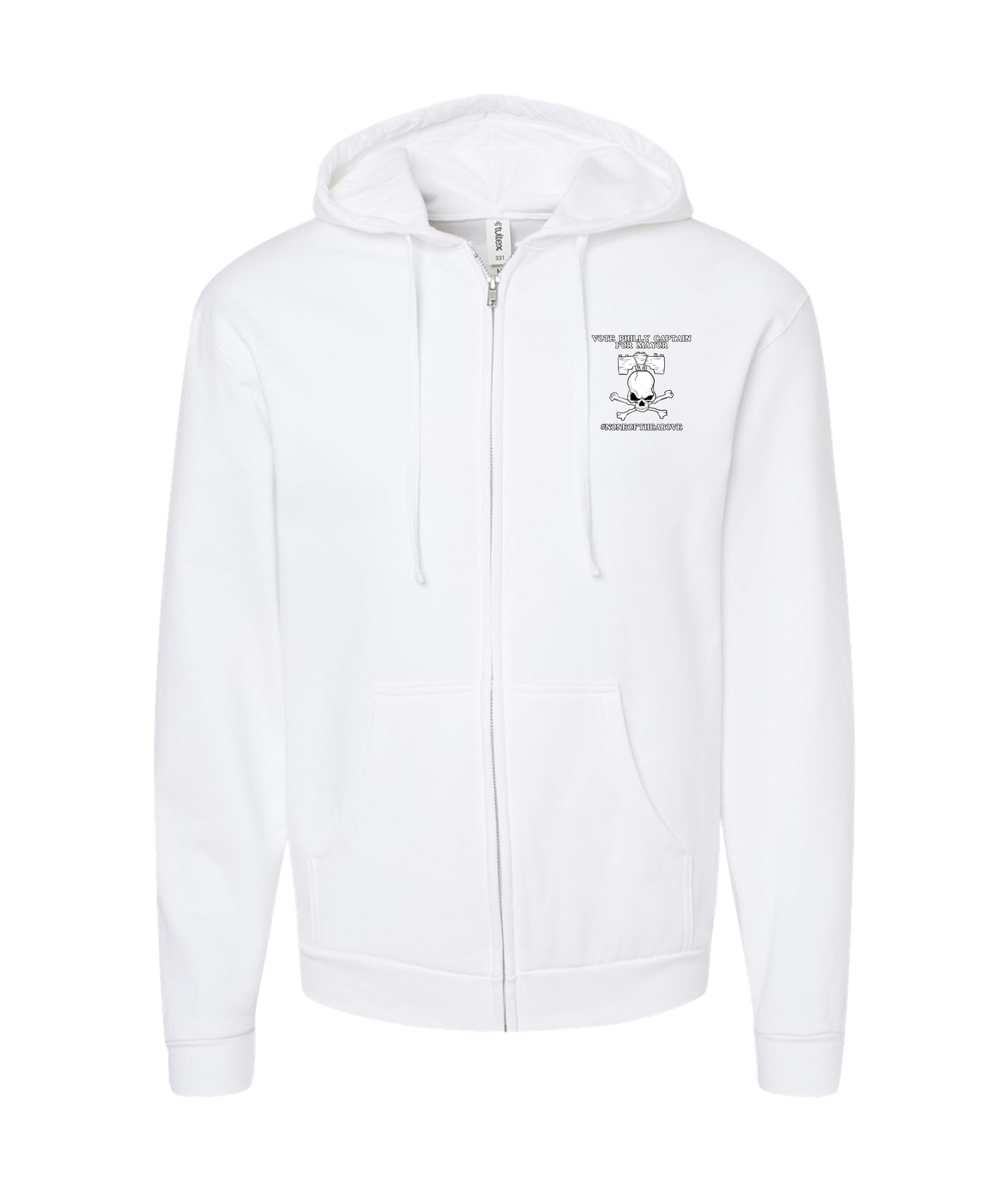 The Philly Captain's Merch is Fire - VOTE - White Zip Up Hoodie