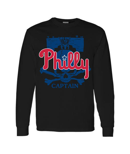 The Philly Captain's Merch is Fire - PHILLY - Black Long Sleeve T