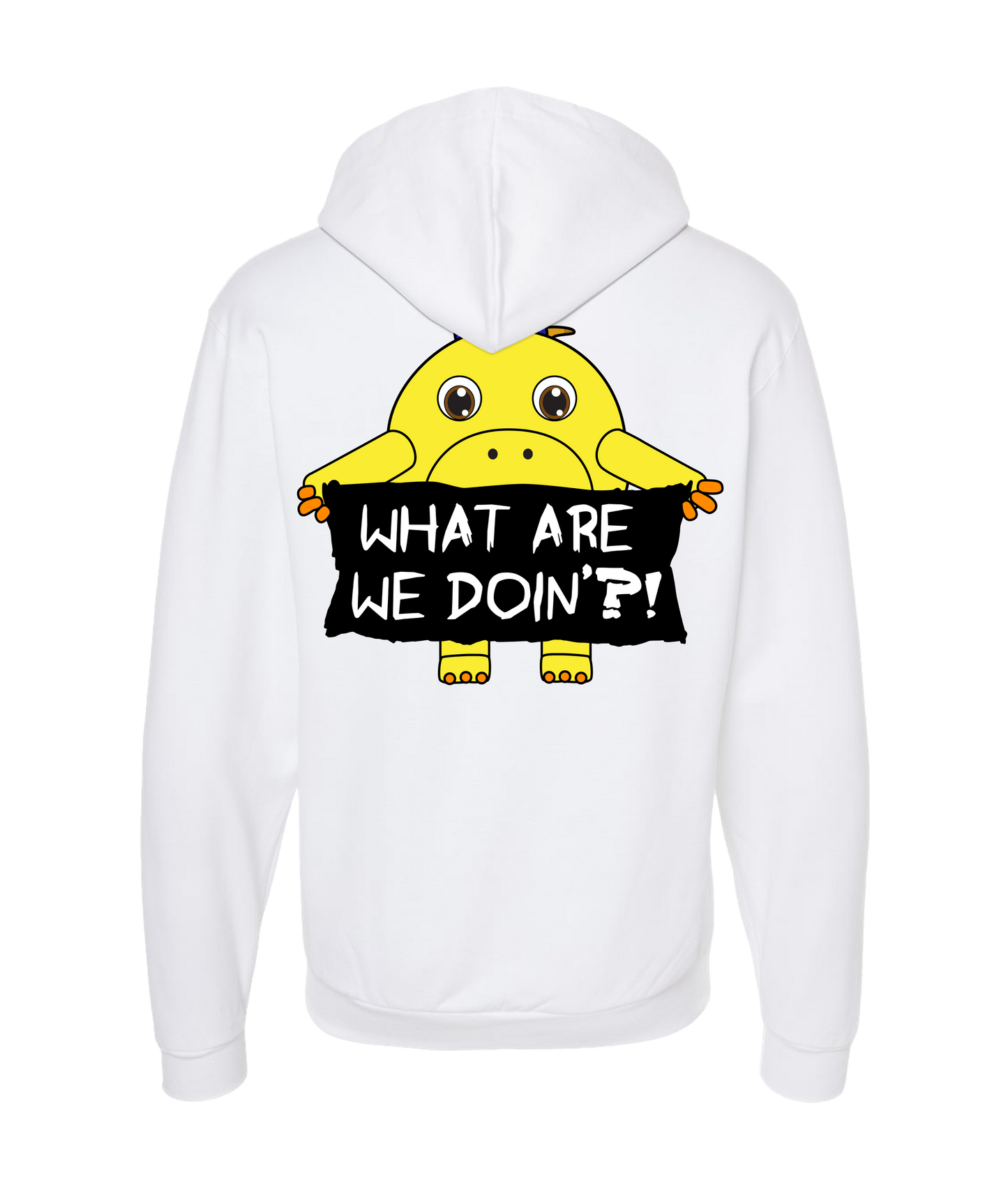 The Philly Captain's Merch is Fire - WHAT ARE WE DOIN' ?! - White Zip Up Hoodie