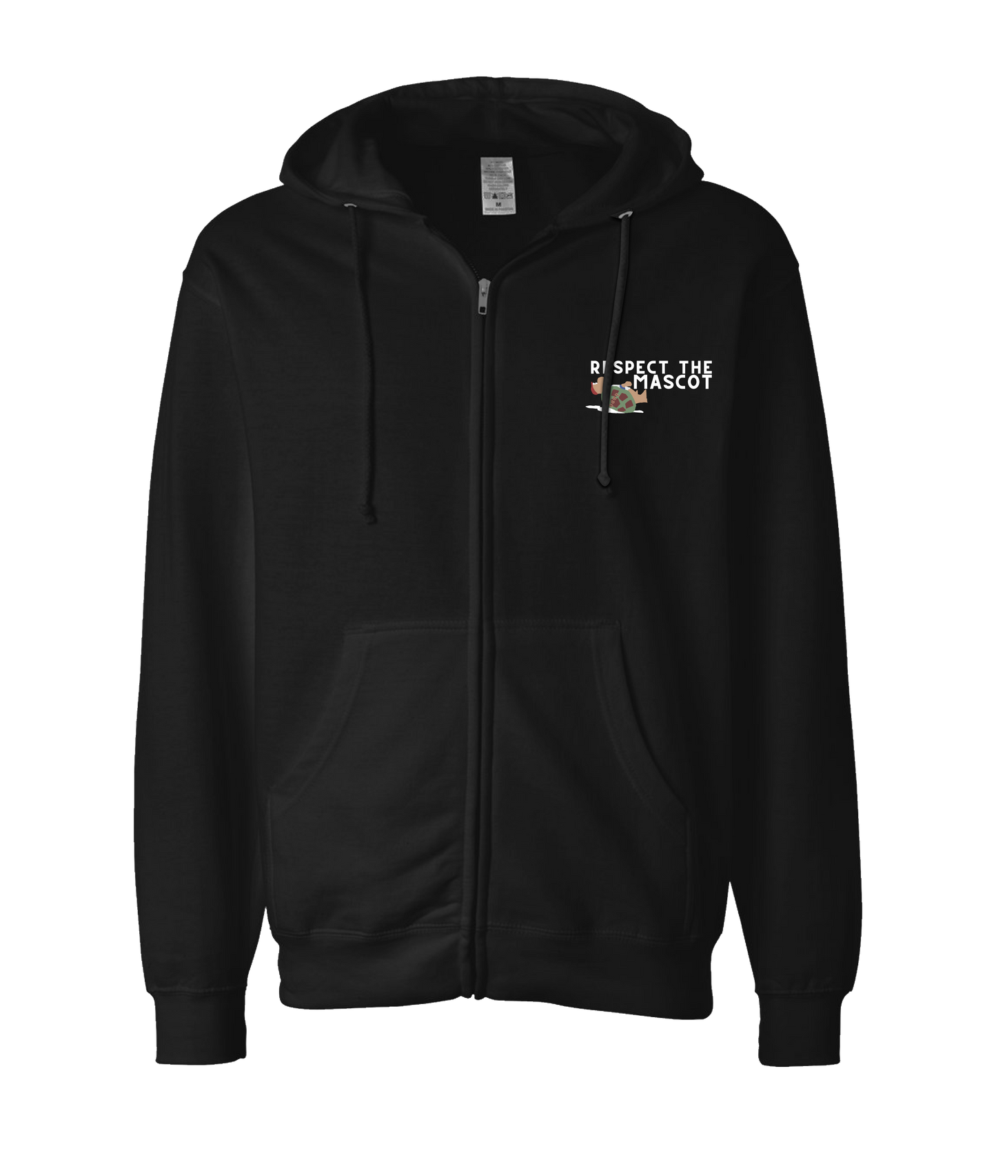 The Philly Captain's Merch is Fire - RESPECT THE MASCOT - Black Zip Up Hoodie