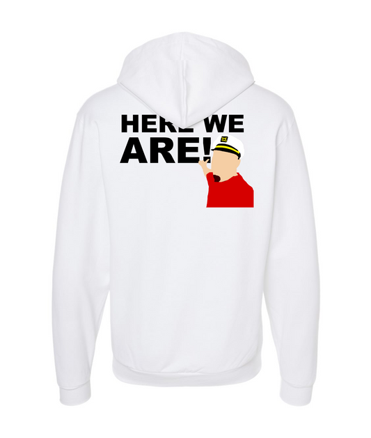 The Philly Captain's Merch is Fire - Here We Are - White Zip Hoodie