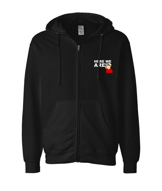 The Philly Captain's Merch is Fire - Here We Are - Black Zip Up Hoodie