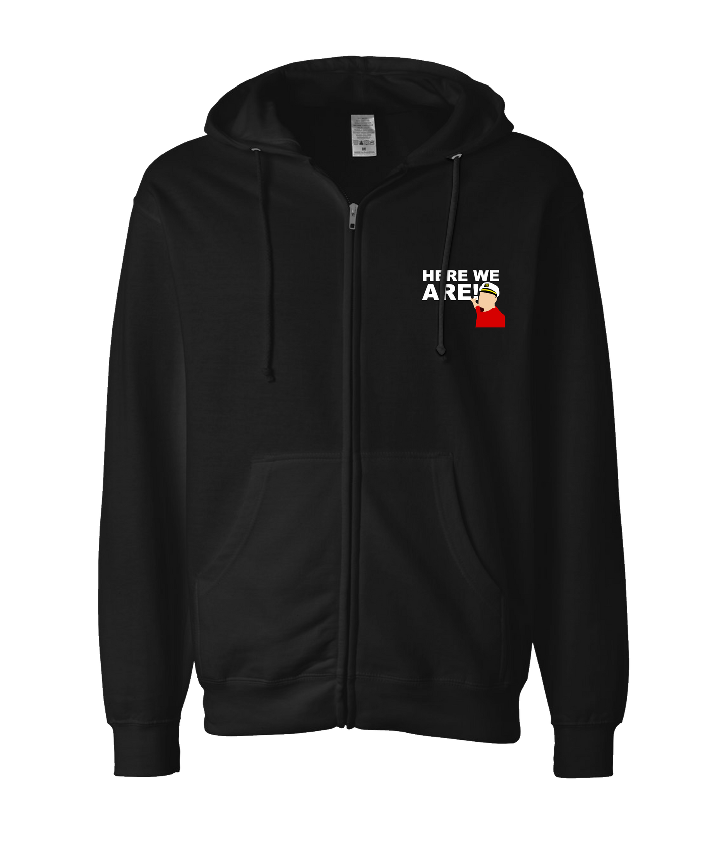 The Philly Captain's Merch is Fire - Here We Are - Black Zip Up Hoodie