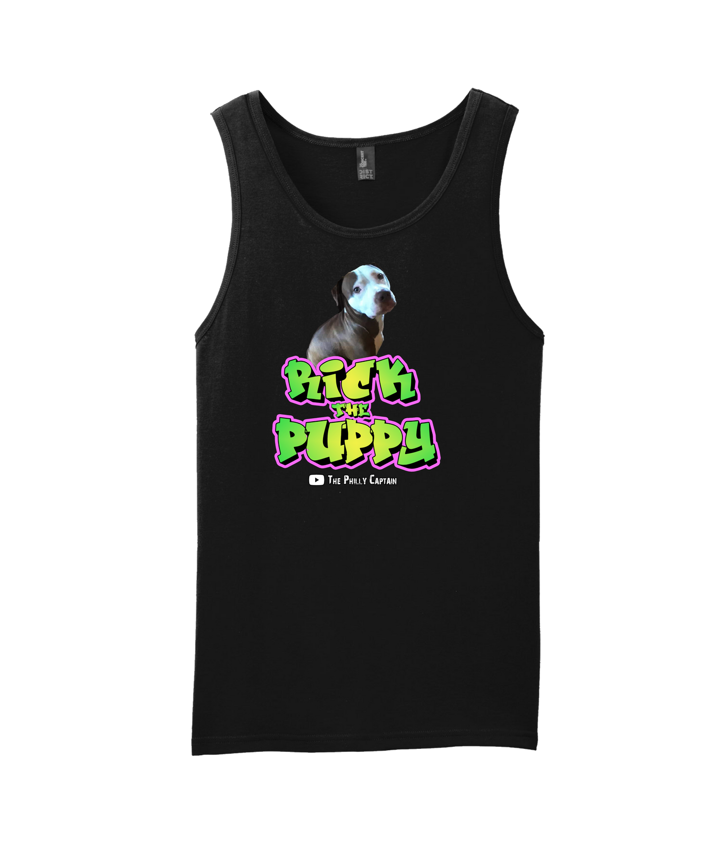The Philly Captain's Merch is Fire - Rick the Puppy - Black Tank Top