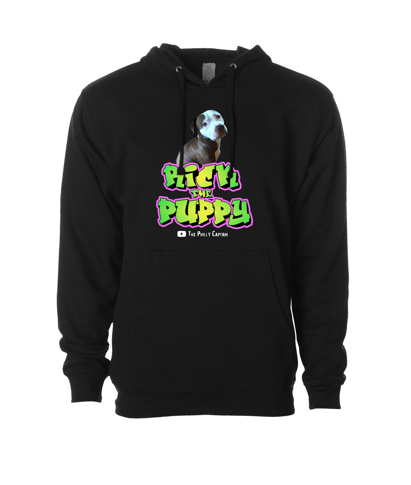 The Philly Captain's Merch is Fire - Rick the Puppy - Black Hoodie