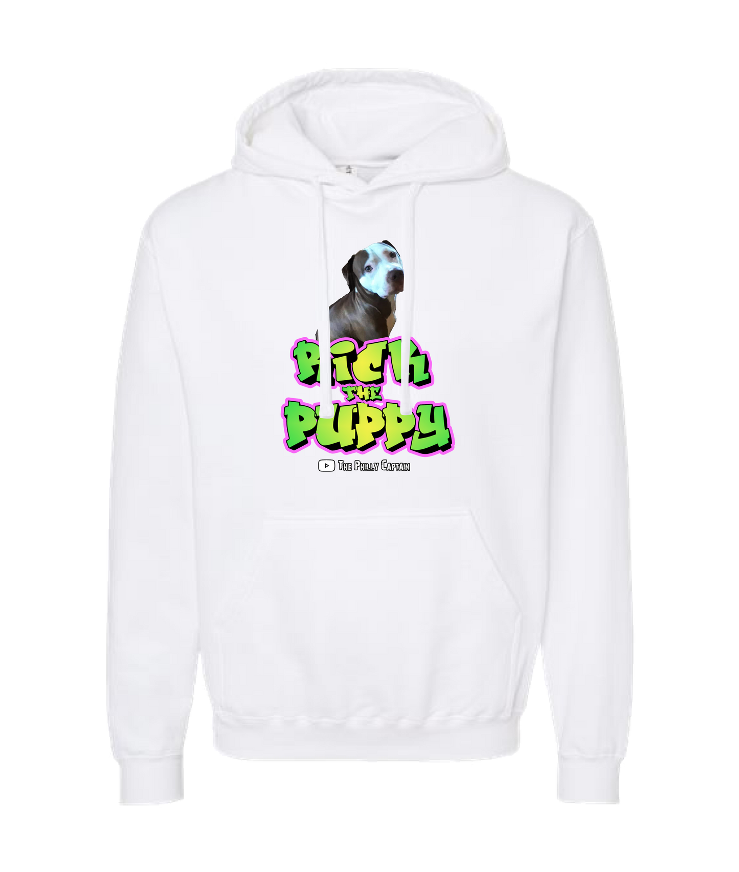 The Philly Captain's Merch is Fire - Rick the Puppy - White Hoodie