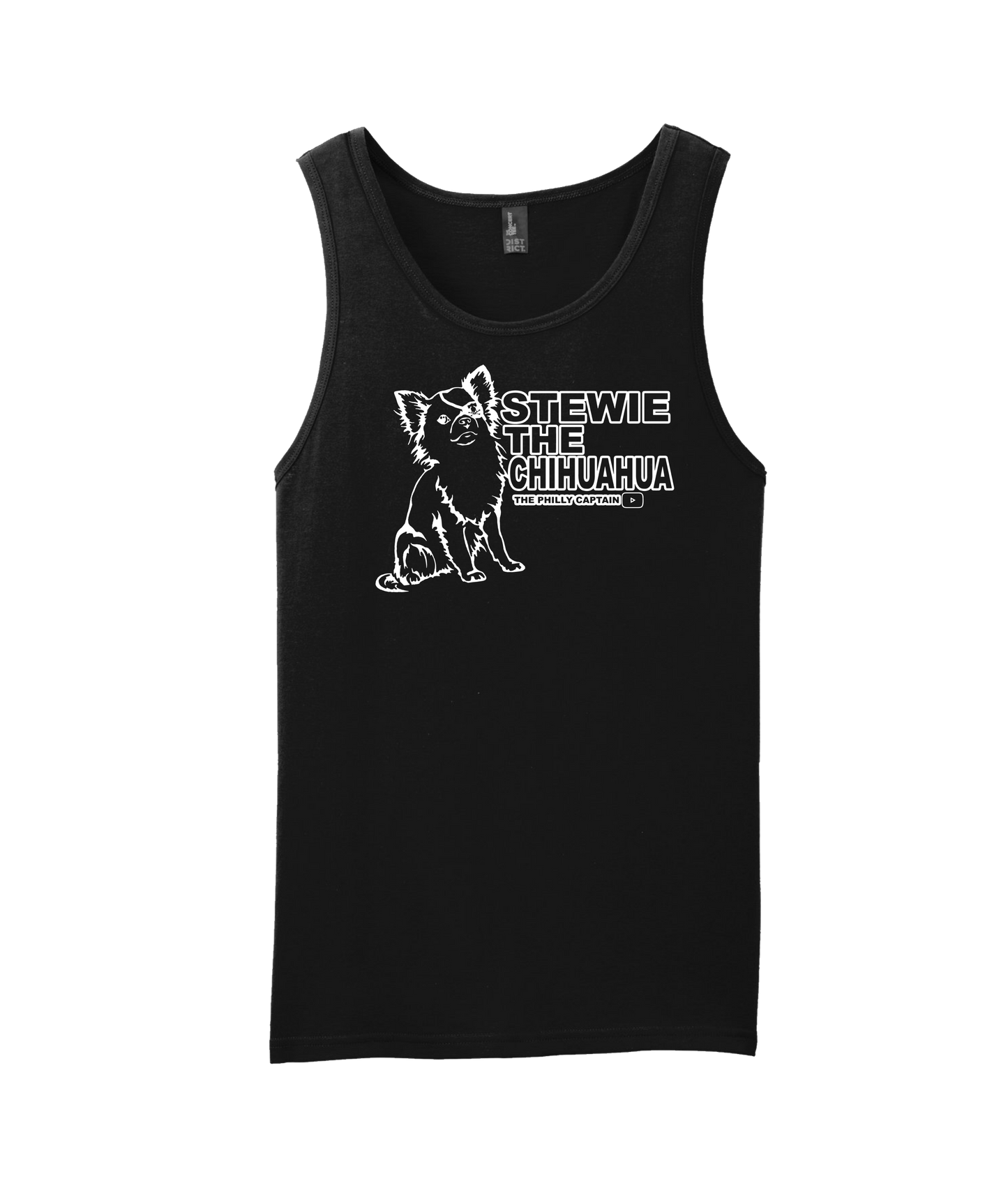 The Philly Captain's Merch is Fire - Stewie the Chihuahua - Black Tank Top
