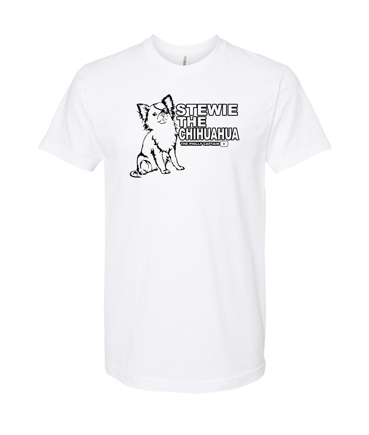 The Philly Captain's Merch is Fire - Stewie the Chihuahua - White T-Shirt