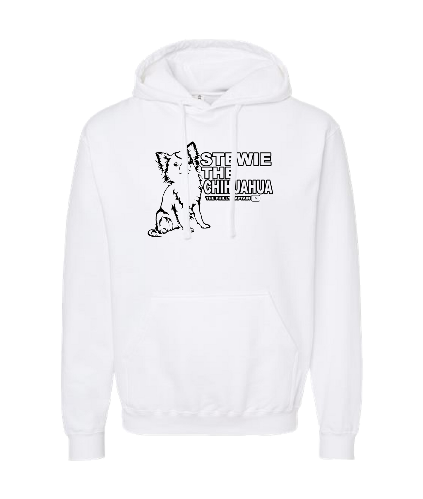 The Philly Captain's Merch is Fire - Stewie the Chihuahua - White Hoodie