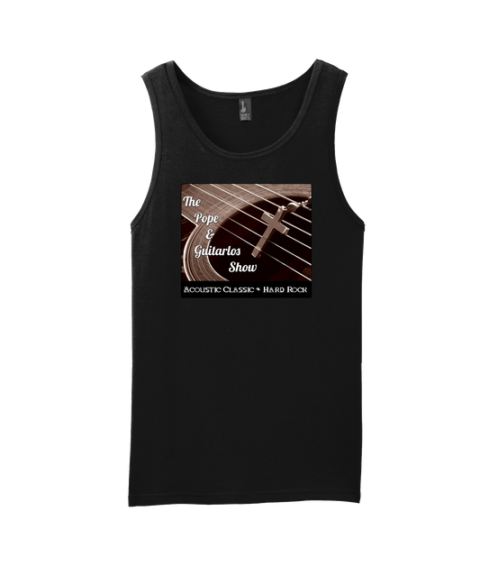 The Pope and Guitarlos Show - Guitar Cross - Black Tank Top