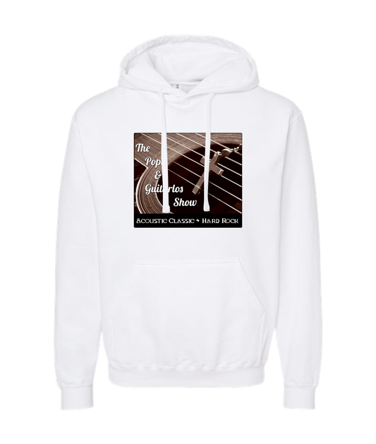 The Pope and Guitarlos Show - Guitar Cross - White Hoodie