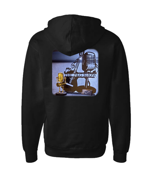 The Pope and Guitarlos Show - Mic Guitar - Black Zip Up Hoodie