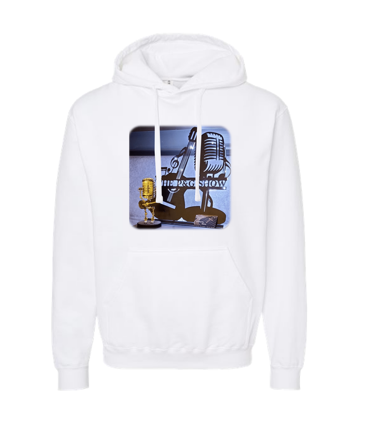 The Pope and Guitarlos Show - Mic Guitar - White Hoodie