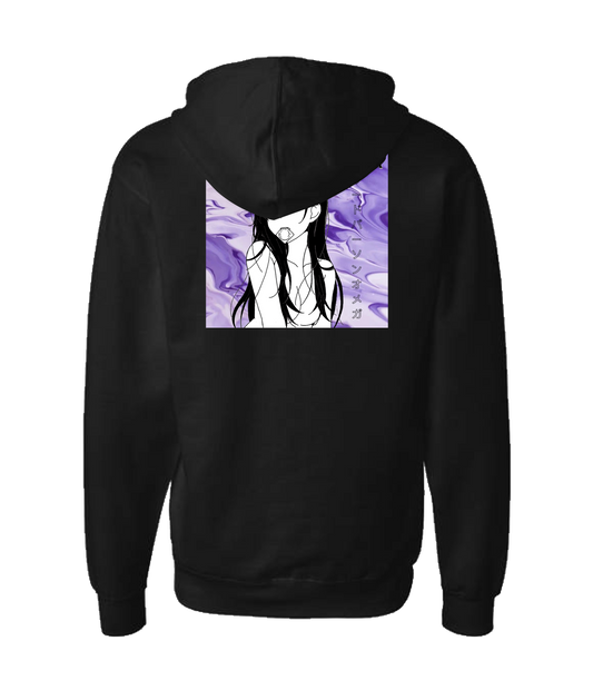 Third Person Omega - ANIME GIRL - Black Zip Up Hoodie