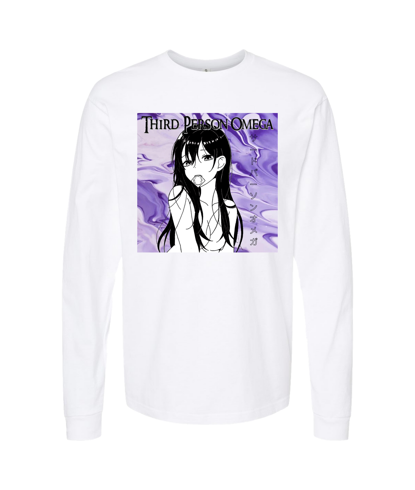 Third Person Omega - ANIME GIRL - White Long Sleeve T