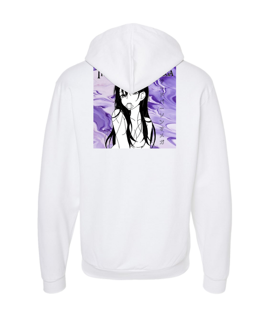 Third Person Omega - ANIME GIRL - White Zip Up Hoodie