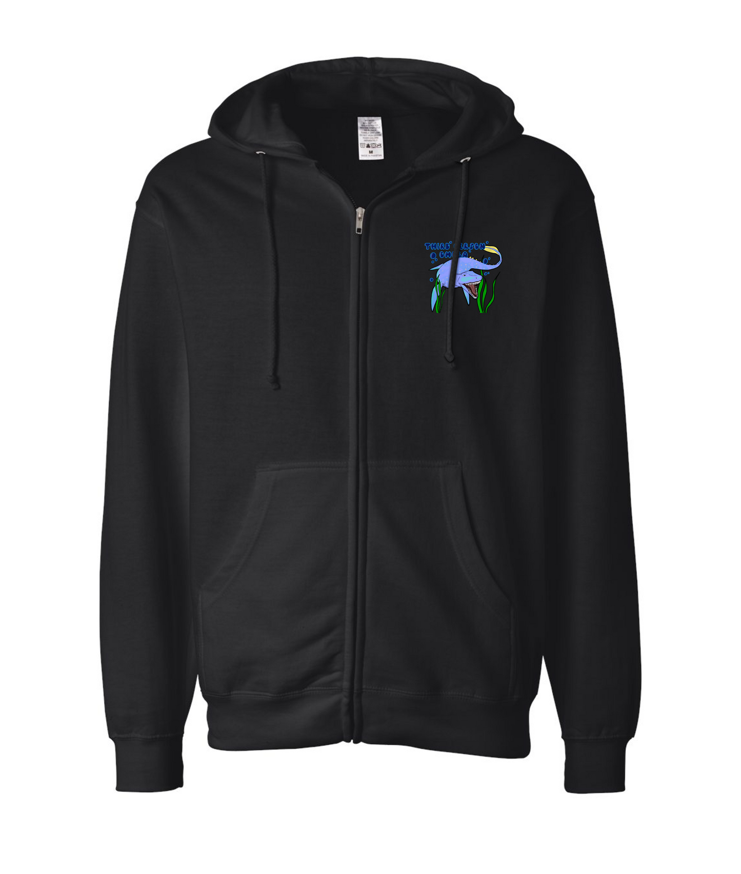 Third Person Omega - Logo - Black Zip Hoodie