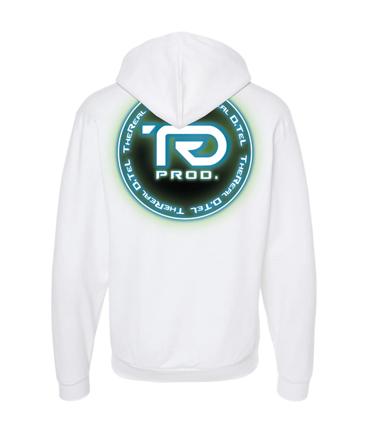 TheReal D.TeL - Logo - White Zip Up Hoodie