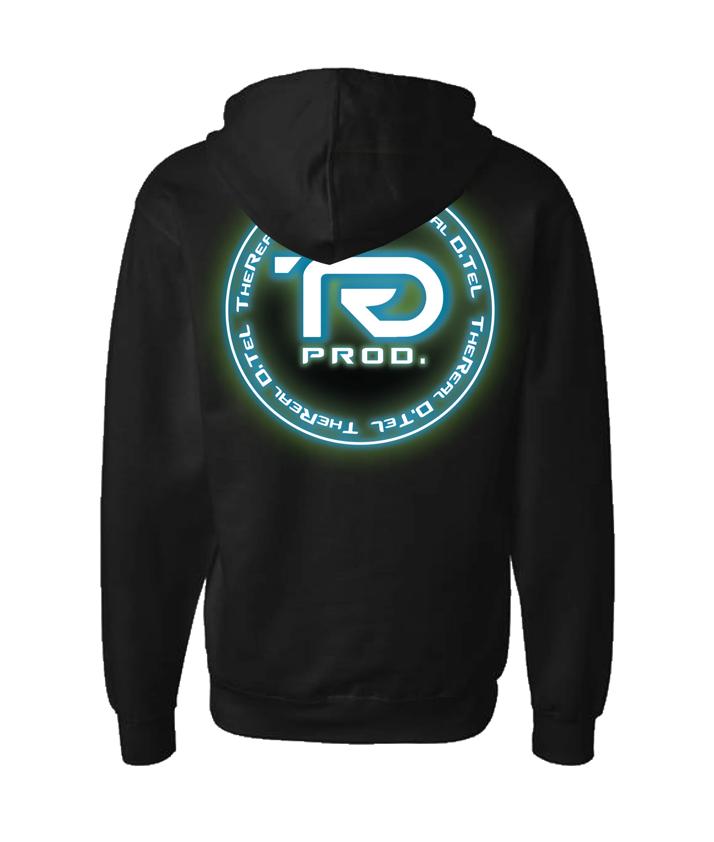 TheReal D.TeL - Logo 2 - Black Zip Up Hoodie