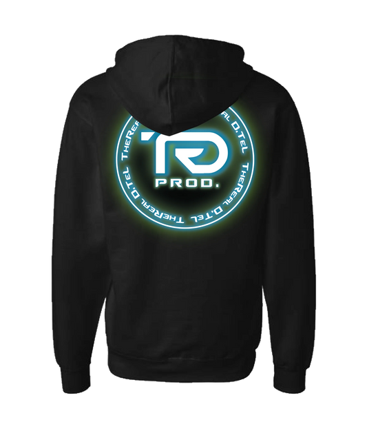 TheReal D.TeL - Logo 2 - Black Zip Up Hoodie