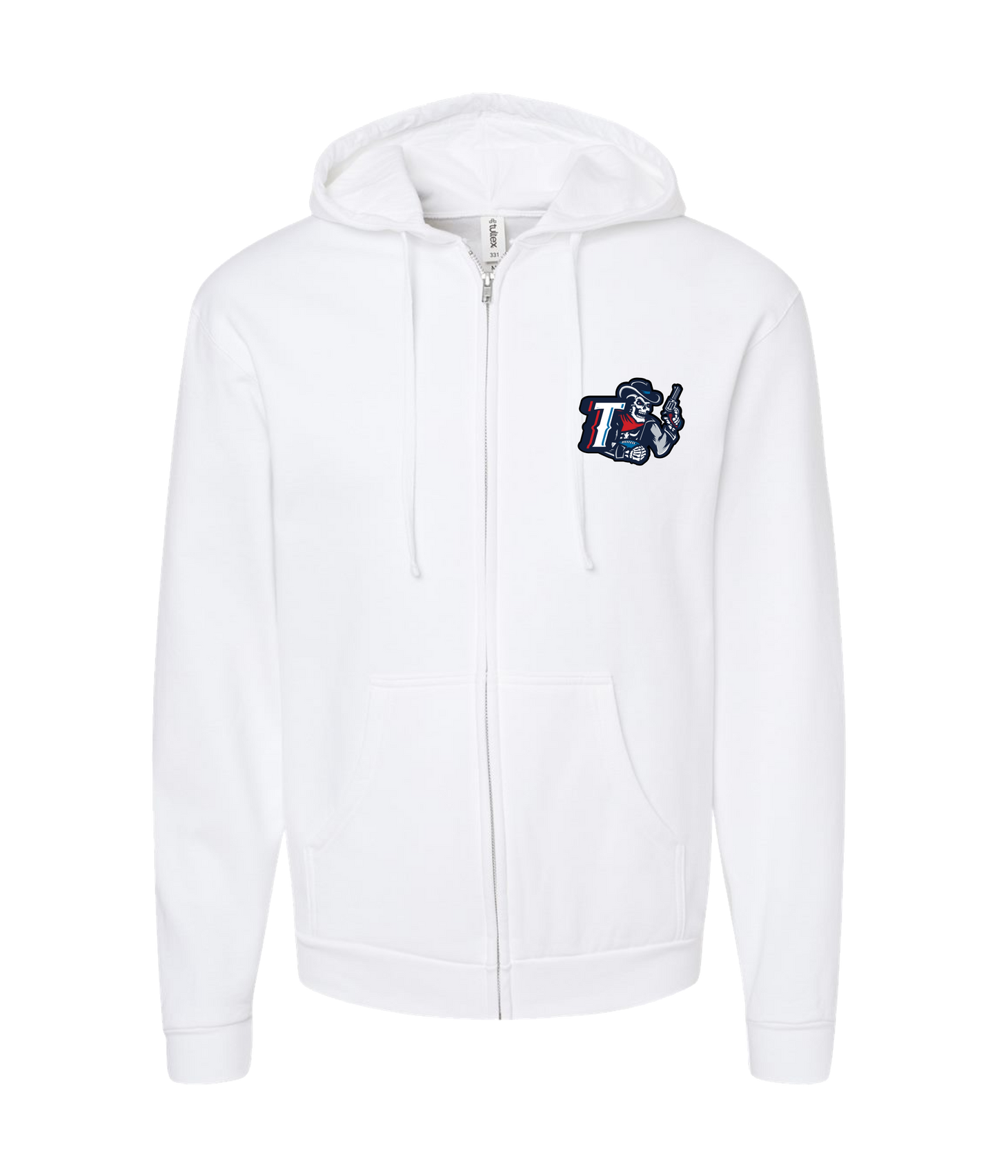 Triad Outlaws Saloon - DESIGN 1 - White Zip Up Hoodie