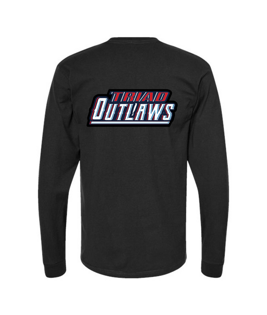 Triad Outlaws Saloon - DESIGN 2 - Black Long Sleeve T