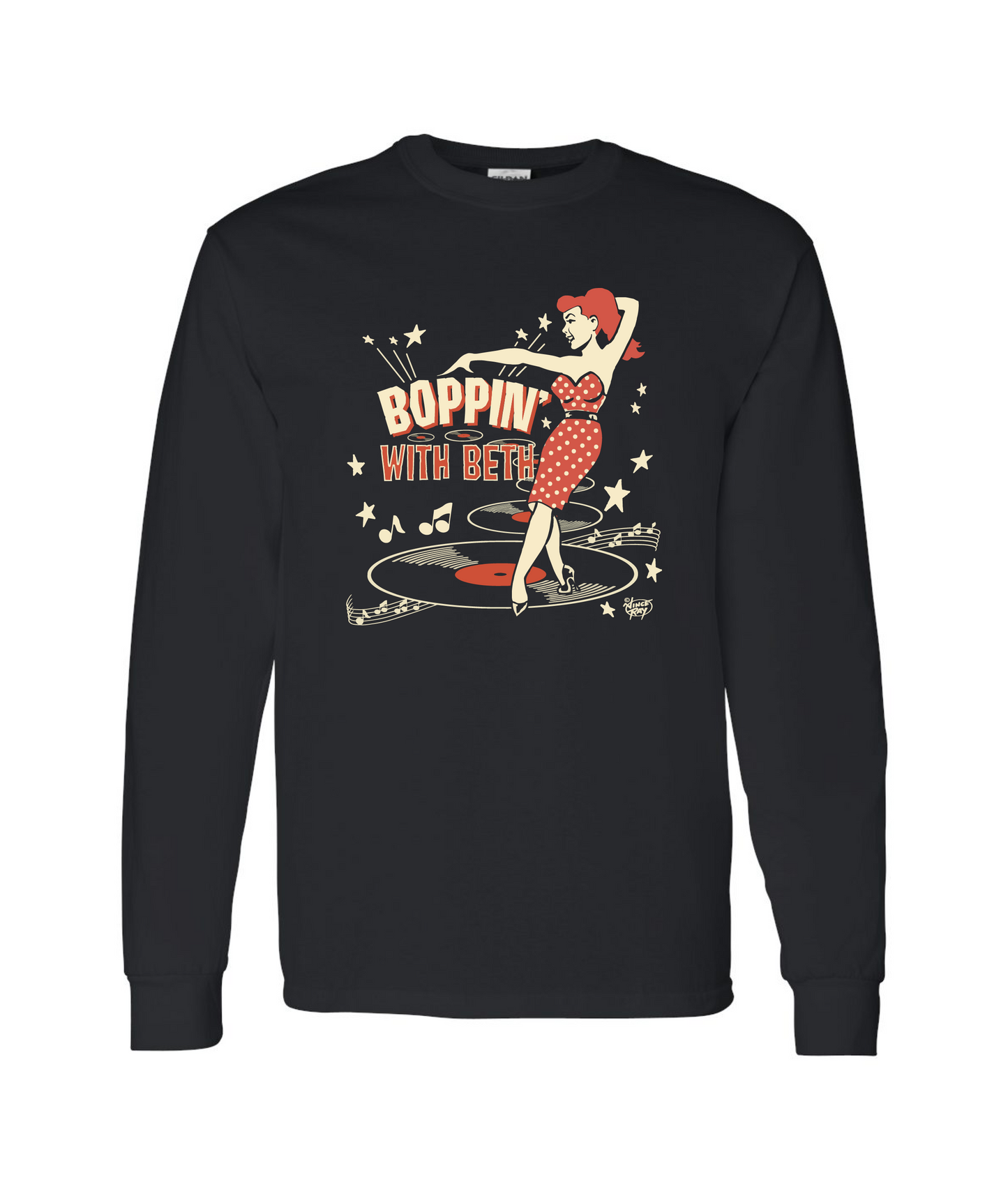 Team Riley Radio - Boppin' With Beth - Long Sleeve T