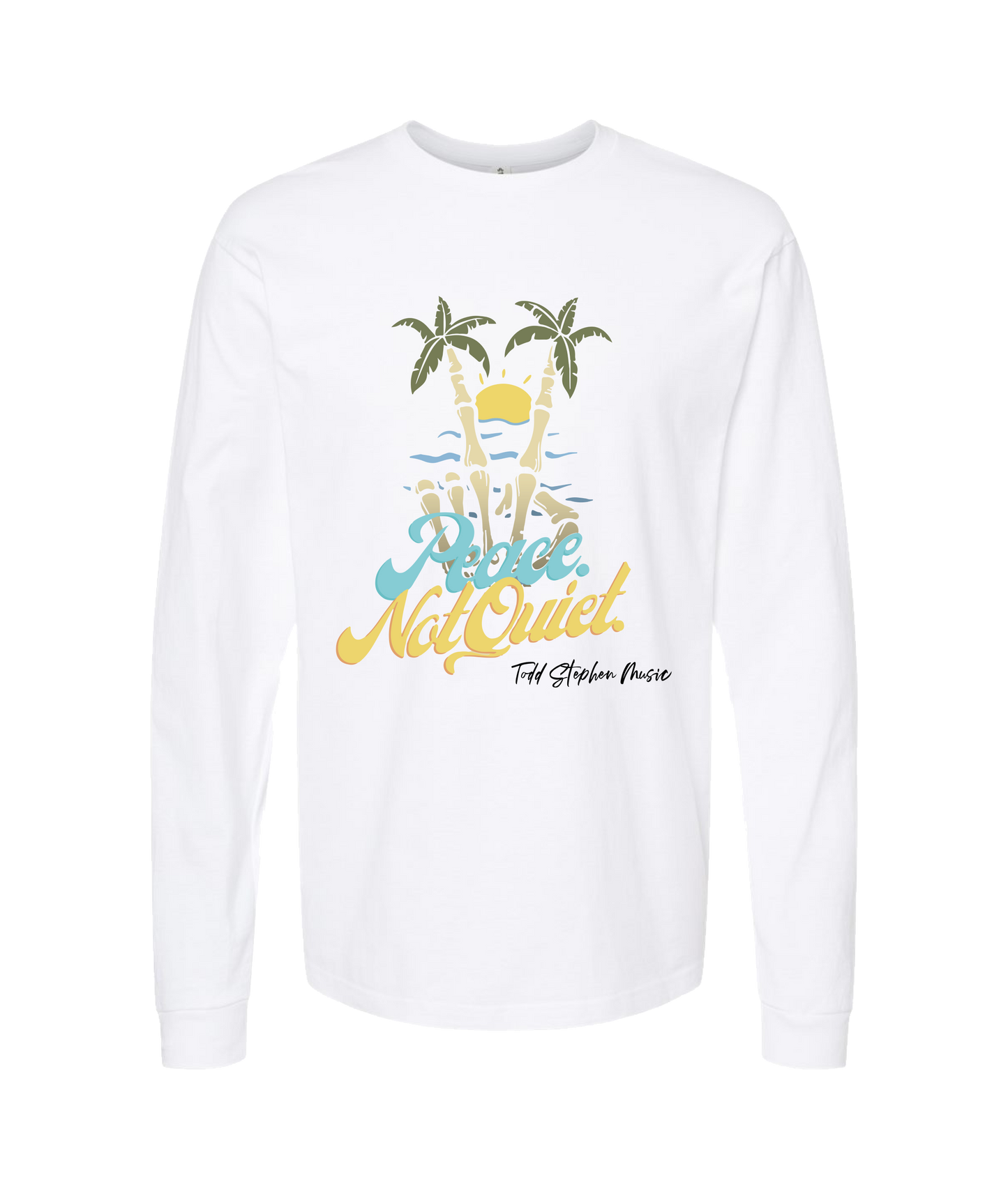 Todd Stephen Music - Todd Stephen Beach Rock 2 - White Long Sleeve T
