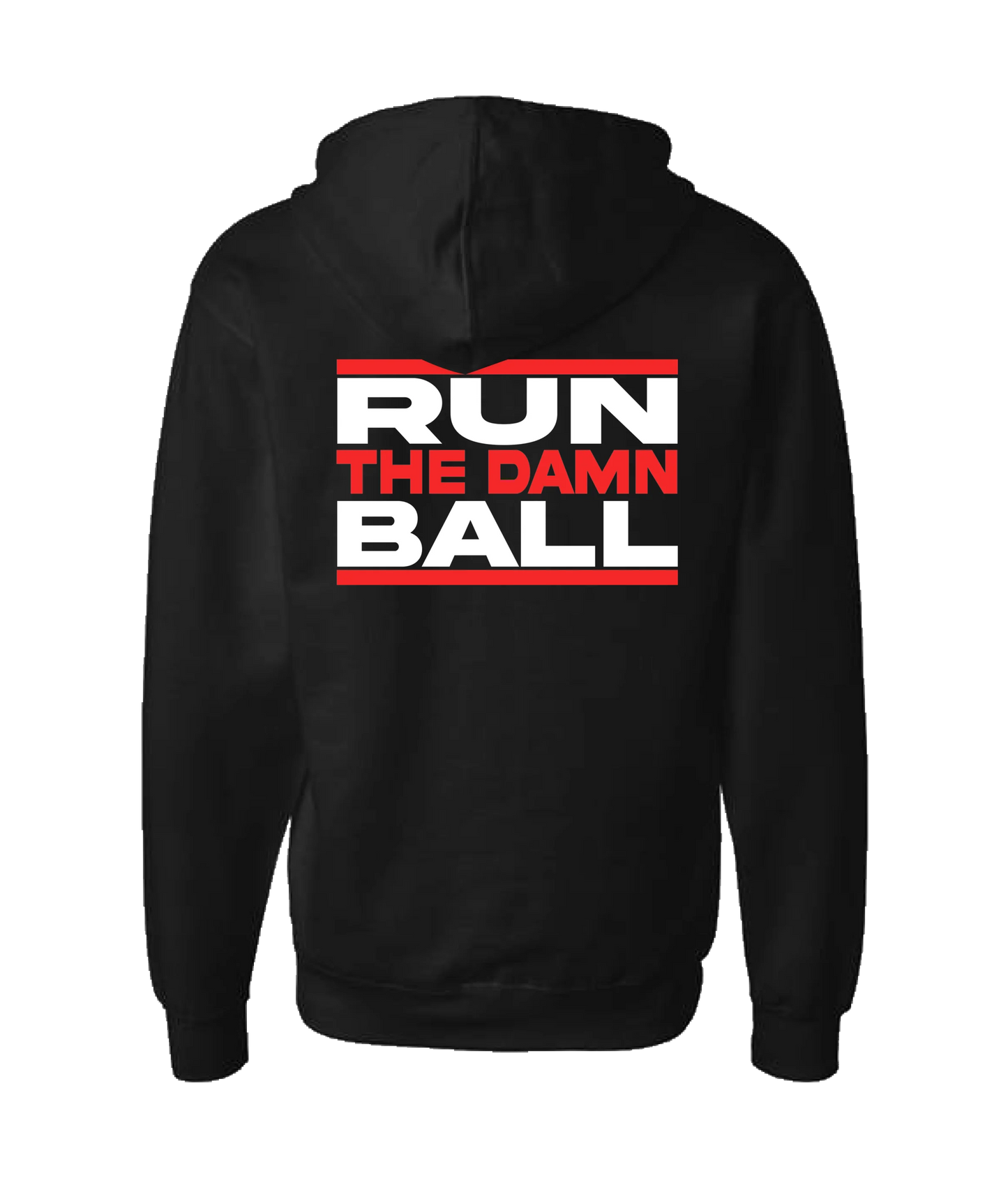 The Sportsocracy - Run The Damn Ball - Black Zip Up Hoodie