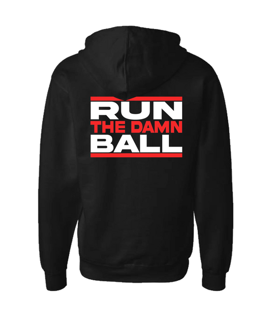 The Sportsocracy - Run The Damn Ball - Black Zip Up Hoodie