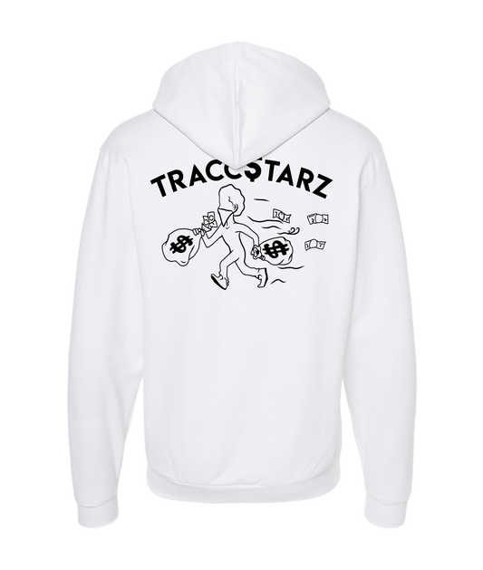 TraccStarz - Runnin - White Zip Up Hoodie