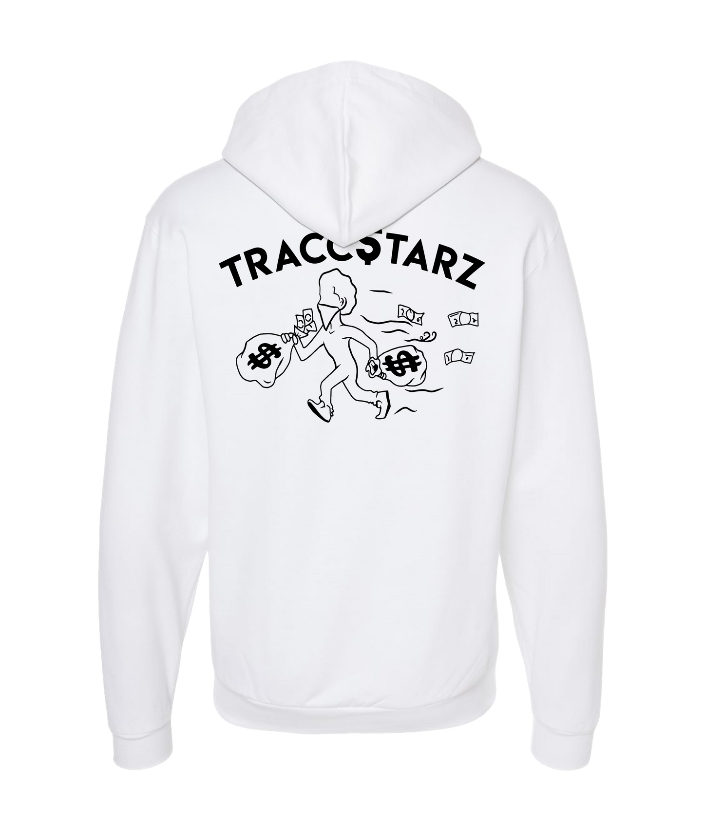TraccStarz - Runnin - White Zip Up Hoodie