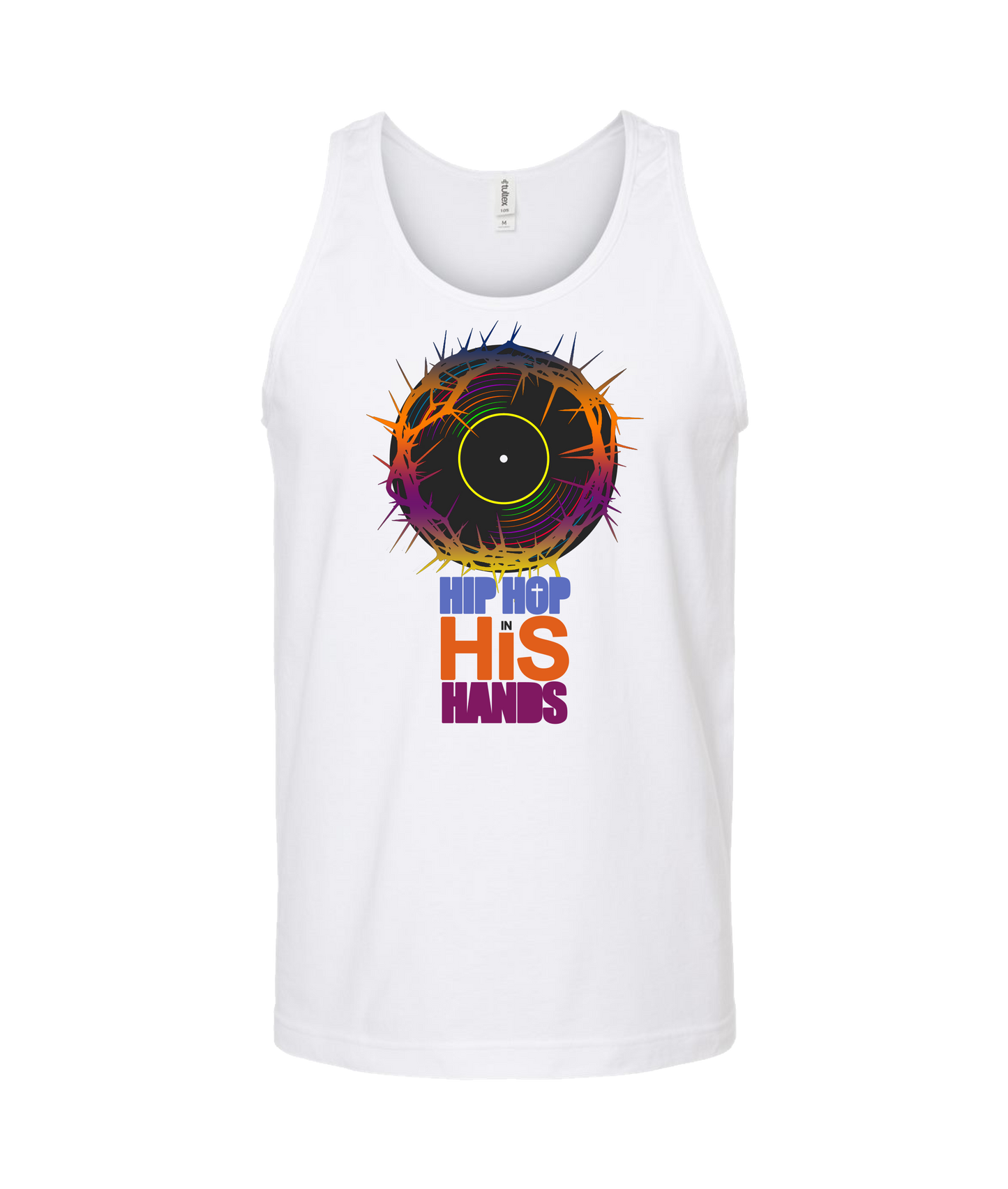 theschirtz - Hip Hop in His Hands - White Tank Top