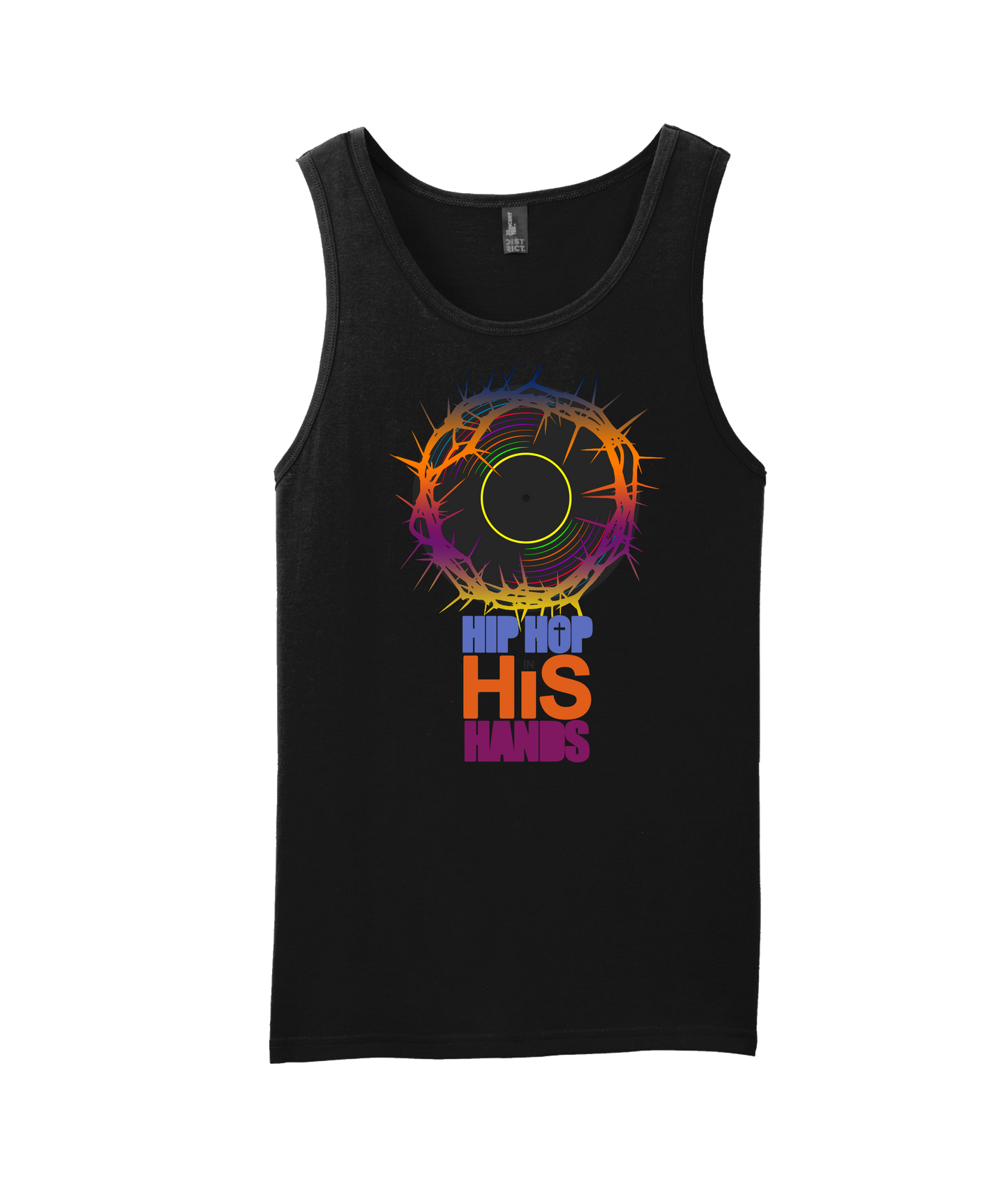theschirtz - Hip Hop in His Hands - Black Tank Top