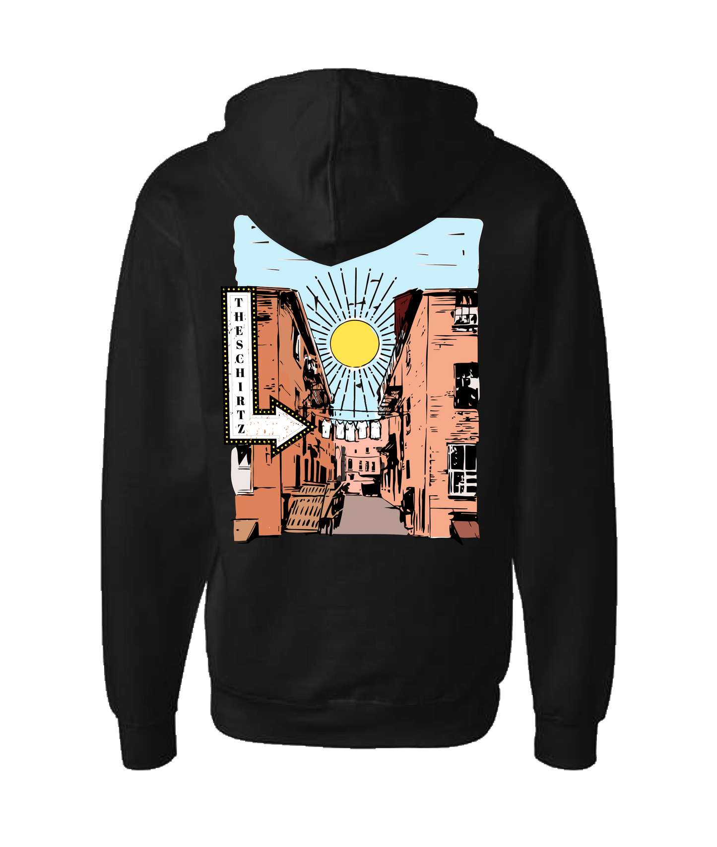 theschirtz - The City - Black Zip Up Hoodie