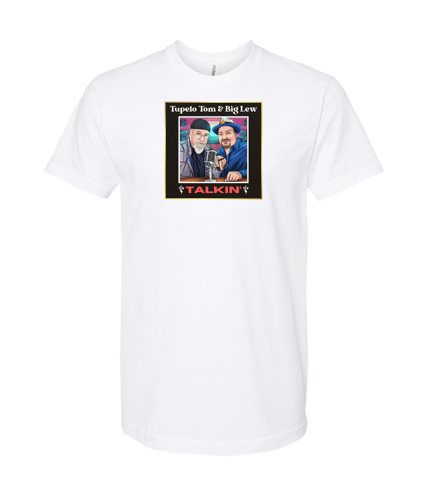 Tupelo Tom & Big Lew: Talkin' - Tom & Lew - White T-Shirt