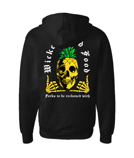The Wicked Kitchen - Forks to be Reckoned With - Black Zip Up Hoodie