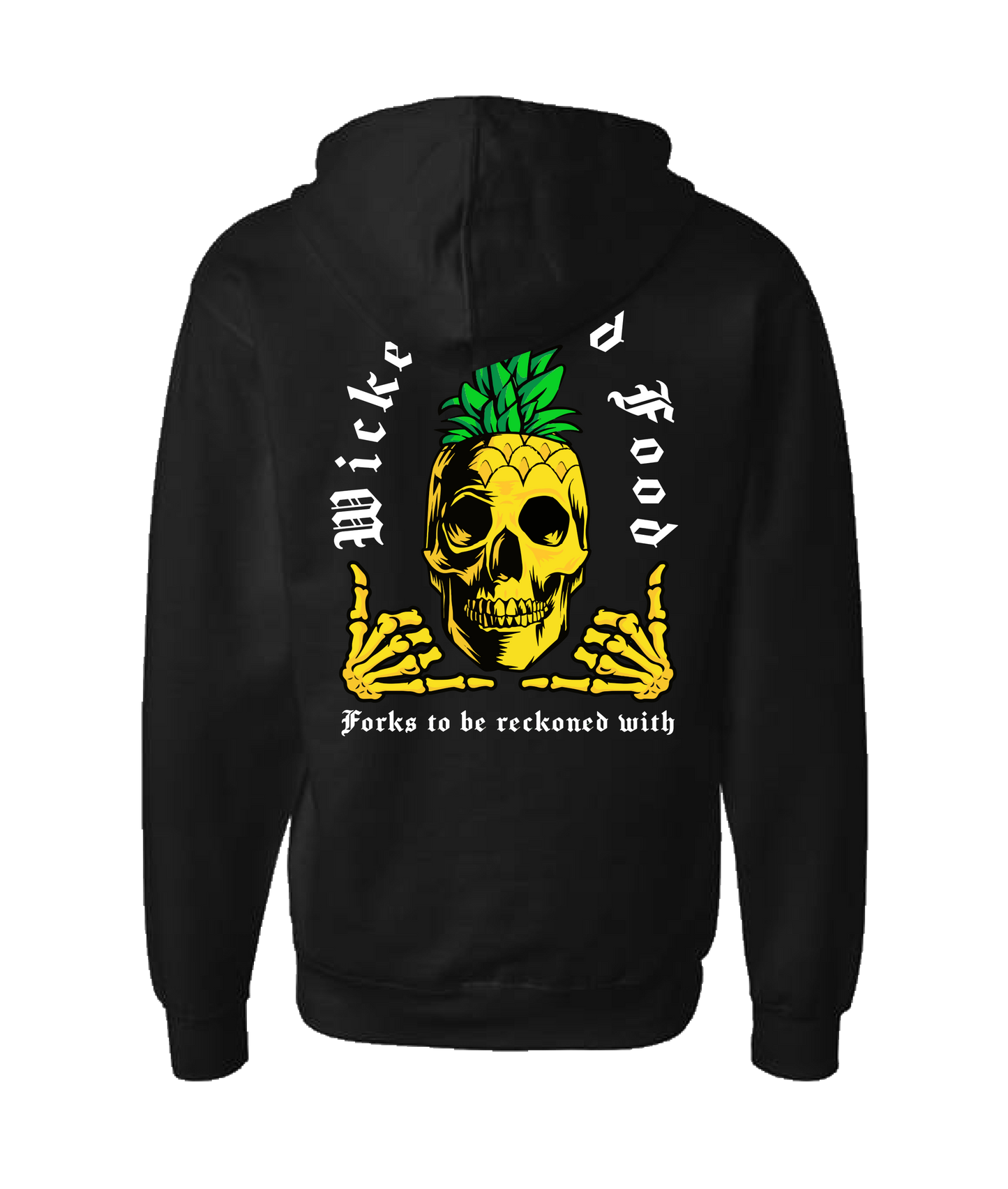 The Wicked Kitchen - Forks to be Reckoned With - Black Zip Up Hoodie