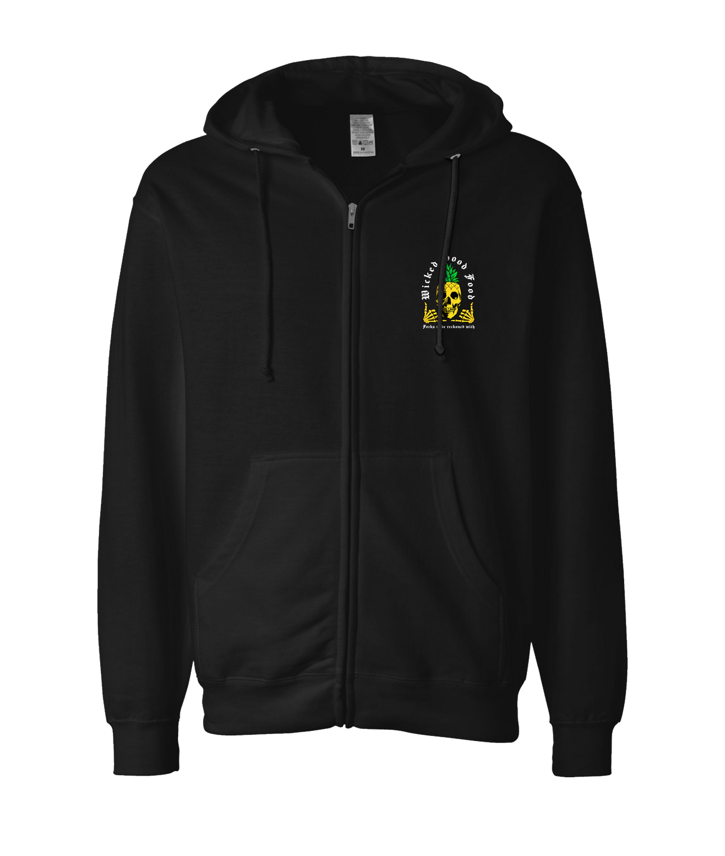 The Wicked Kitchen - Forks to be Reckoned With - Black Zip Up Hoodie