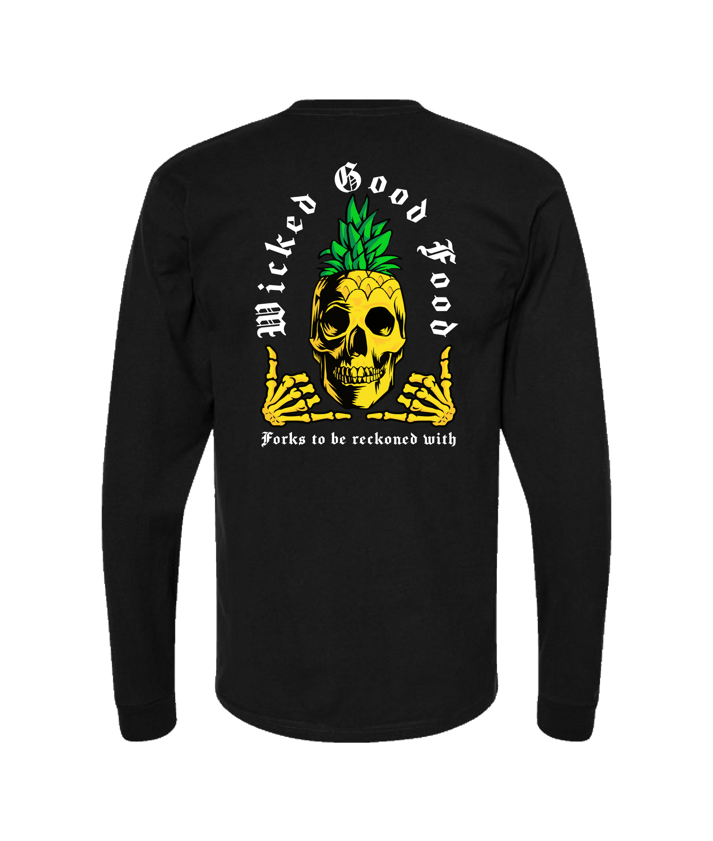 The Wicked Kitchen - 2 Sided Forks - Black Long Sleeve T