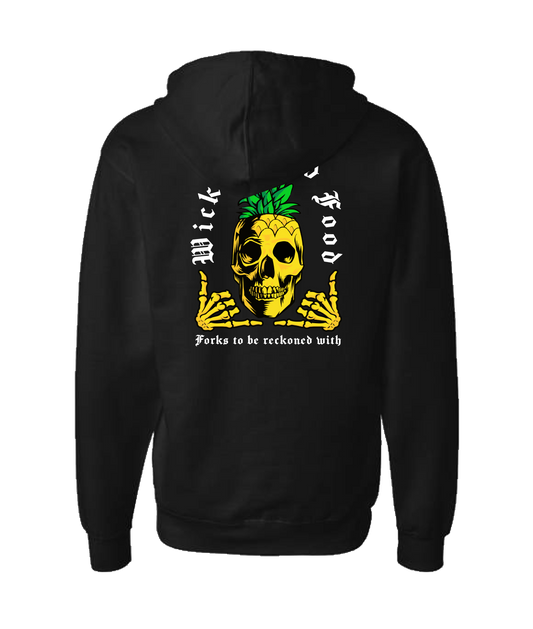 The Wicked Kitchen - 2 Sided Forks - Black Zip Up Hoodie