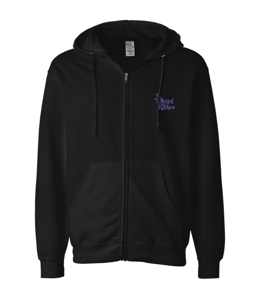 The Wicked Kitchen - 2 Sided Forks - Black Zip Up Hoodie