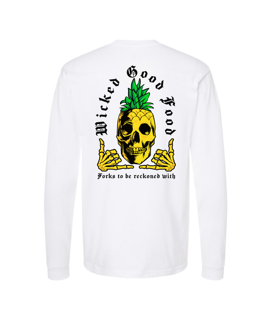 The Wicked Kitchen - 2 Sided Forks - White Long Sleeve T