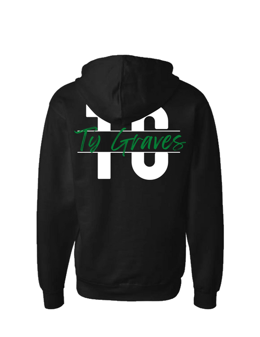 Ty Graves - Logo 2 - Black Zip Up Hoodie