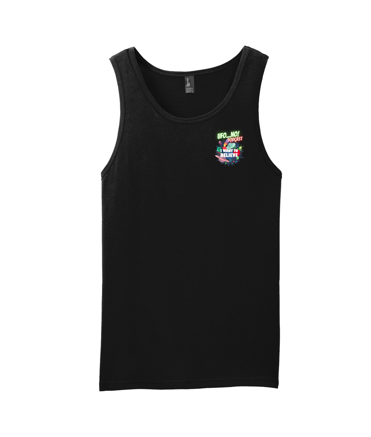 UFO...No! Podcast - I Want To Believe - Black Tank Top